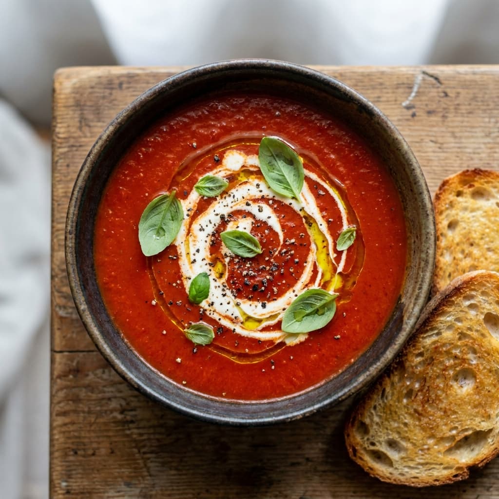 Creamy Roasted Tomato Basil Soup