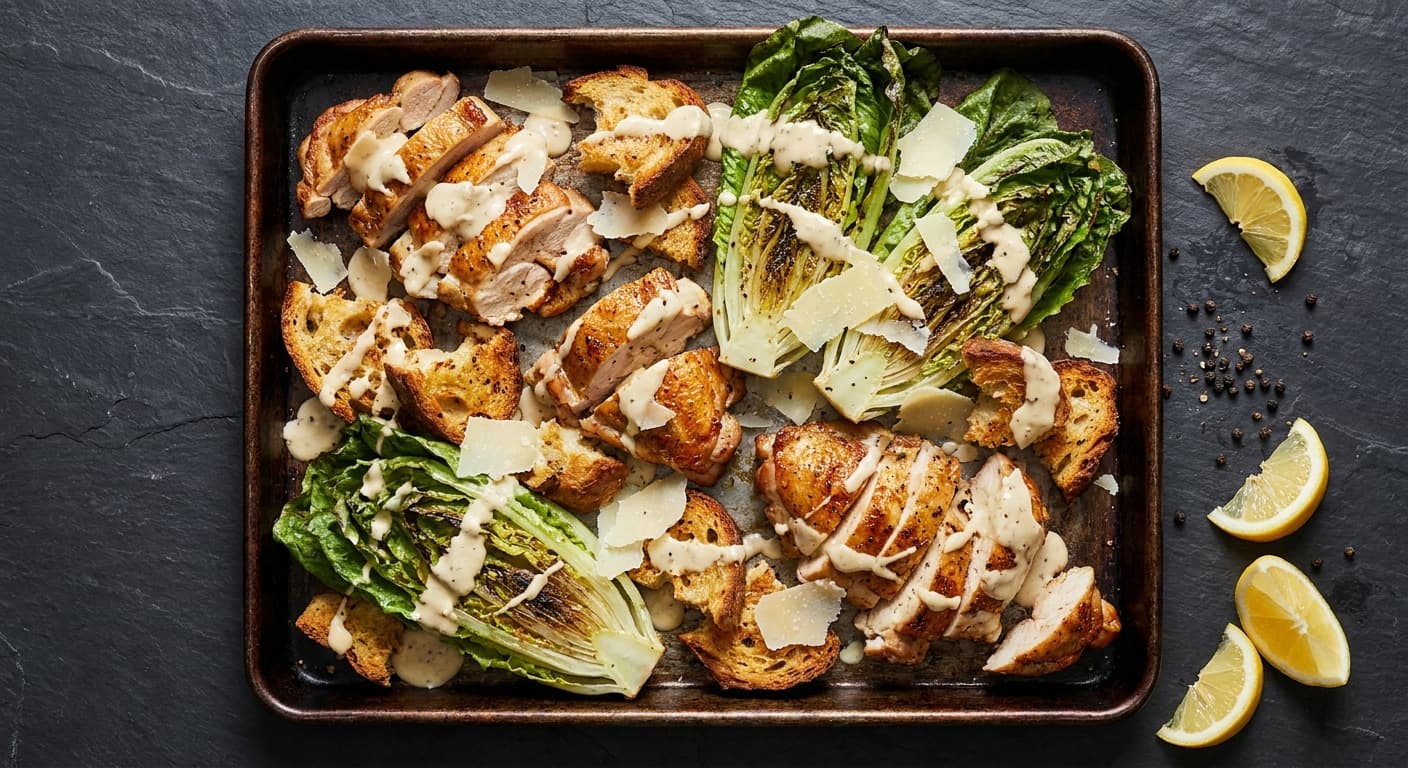 Traybake Chicken Caesar Salad